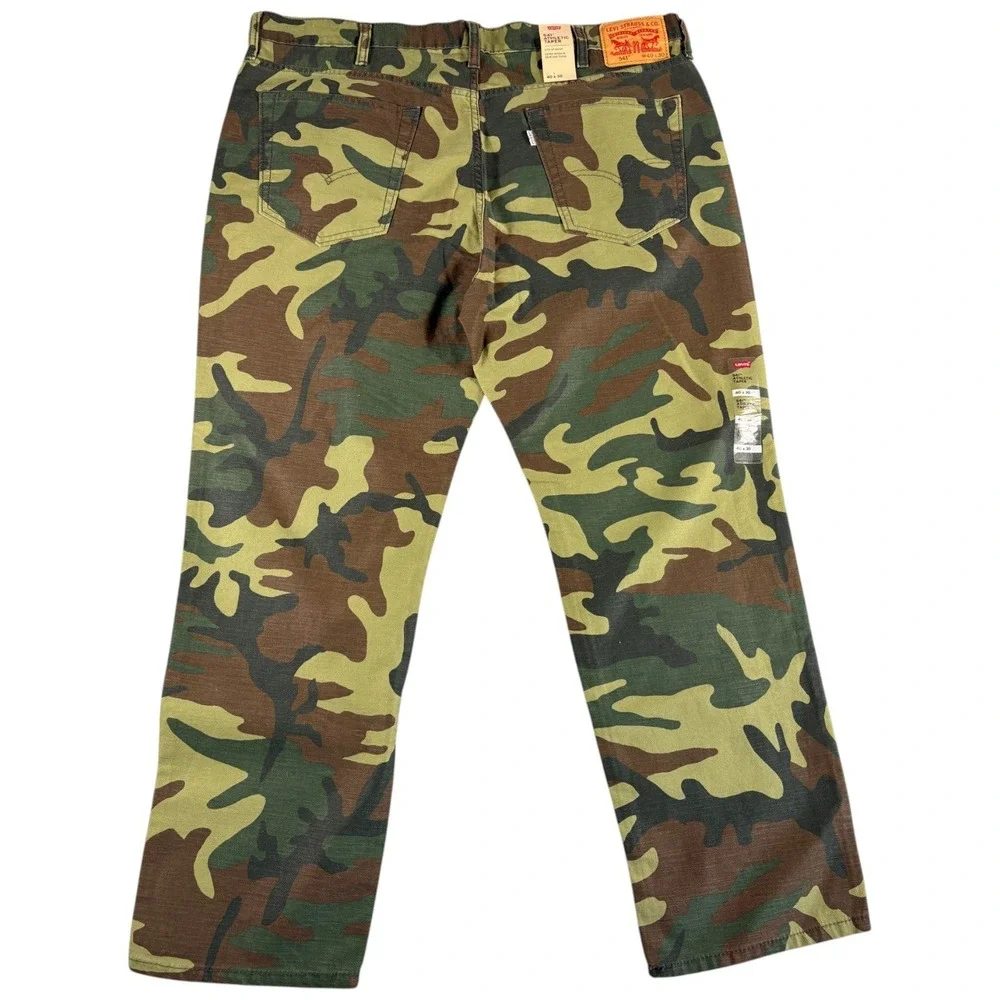 Levis 541 Athletic Taper Pants Mens 40x30 Camo New Tapered Durable Workwear Y2K